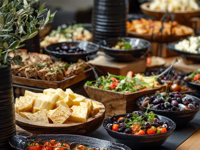 Kuchár pripravuje čerstvé obedové menu v reštaurácii GasTel v Rožňave